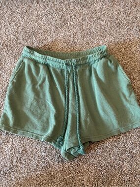 Universal Thread Sage Green Knit Drawstring Athletic Shorts